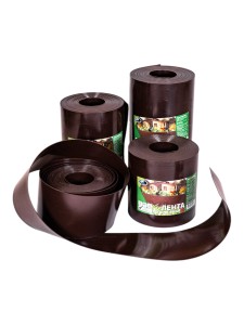 Лента бордюрная 15 см, цвет- коричневый, рулон (10м);ТУ BY 690593344.008-2022,РБ штрих-код 4812203000048