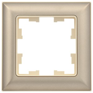 BRITE Рамка 1-местная РУ-1-Бр бежевый/шампань IEK