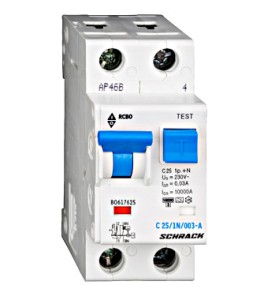 BO 10кА 1P+N С 25A/30mA Дифференциальный автоматический выключатель тип А