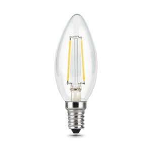Лампа Gauss Filament Свеча 5W 450lm 4100К Е14 LED 1/10/50