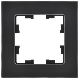 BRITE Рамка 1-местная РУ-1-2-Бр стекло черный матовый IEK
