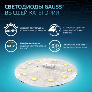 Лампа Gauss G95 16W 1540lm 4100K E27 LED 1/20
