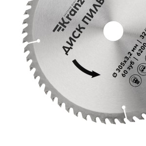 Диск пильный 305 мм х 60 зуб х 32/30 мм KRANZ