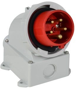 Вилка стационарная ССИ-515 3Р+РЕ+N 16А 380-415В IP44 IEK