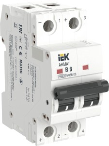 ARMAT Автоматический выключатель M06N 2P B 6А IEK