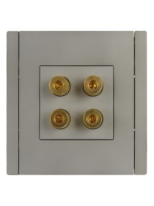 FORTE&PIANO Аудиорозетка 4-местная FP539 сталь IEK