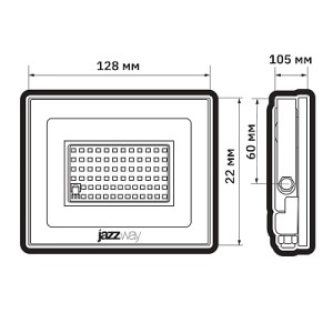 Прожектор светодиодный PFL-30W RGB-RC BL IP65