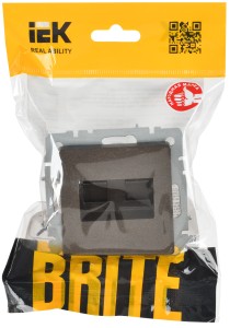 BRITE Розетка компьютерная двойная RJ45 кат.6 РК11-2-БрТБ темная бронза IEK