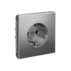 ARTGALLERY РОЗЕТКА с заземлением со шторками, 16А, механизм, быстрозажим. клем., СТАЛЬ