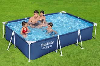 56411 NEW Бассейн каркасный 300х201х66см с фильтр насосом 1249л/ч BESTWAY