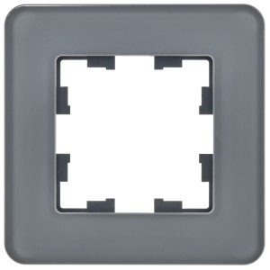 BRITE Рамка 1-местная РУ-1-2-Бр стекло графит RE IEK