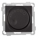 Rita - Светорегулятор (RC) с подсветкой, поворотный, 325 Вт, черный мат
