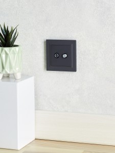 BRITE Рамка 1-местная IP44 РУ-1-БрГ-44 графит IEK