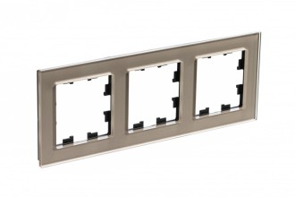 ATLASDESIGN NATURE 3-постовая РАМКА, ОРГАНИЧЕСКОЕ СТЕКЛО ШАМПАНЬ