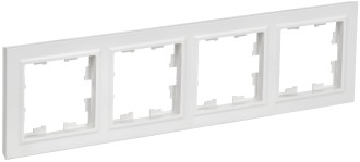 BRITE Рамка 4-местная РУ-4-БрАБ арктический белый IEK