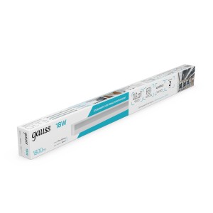 Св-к светодиодный матовый Gauss IP40 590x60x36мм 18W 1800Лм 4000K Shop Lighting белый 1/20