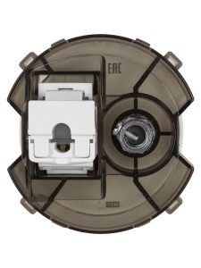 Розетка компьютерная RJ45 + TV розетка оконечная бронза, "Байкал" TDM