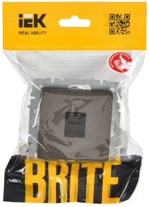 BRITE Розетка компьютерная RJ45 кат.6 РК11-БрТБ темная бронза IEK