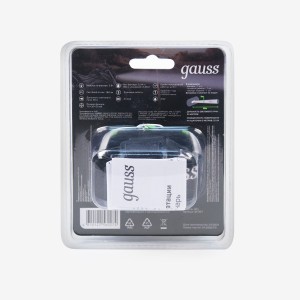 Фонарь налобный Gauss модель GFL307 3W 180lm 3xAAA LED 1/12/72