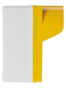 Корпус КП102 c козырьком для кнопок, 2 места, ABS желтый, IP66 TDM