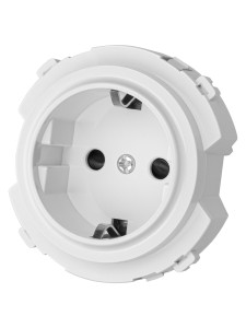 Розетка 2П+З 16А 250В с защ. шт. белая, "Байкал" TDM