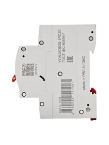 Автоматический выключатель YON max типа MD63S, 4,5кА, 1 полюс, хар-ка C, 20А DKC