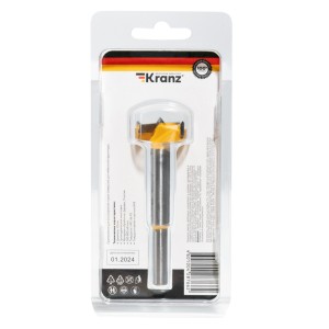 Сверло Форстнера по дереву, 25мм, цилиндрический хвостовик KRANZ