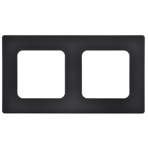 FLITE Рамка 2-местная РУ-2-К-ФлЧ черный IEK