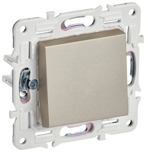SKANDY Выключатель 1-клавишный проходной 10А SK-V02Sh шампань IEK