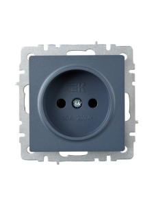 BRITE Розетка 1-местная без заземления без защитных шторок 10А РС10-1-0-БрМ маренго IEK