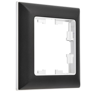 BRITE Рамка 1-местная РУ-1-Бр хром/черный IEK