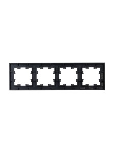 BRITE Рамка 4-местная РУ-4-2-Бр стекло черный матовый IEK