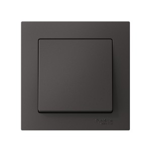 ATLASDESIGN 1-клавишный ВЫКЛЮЧАТЕЛЬ, сх.1, 10АХ, в сборе, БАЗАЛЬТ