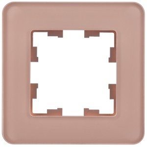 BRITE Рамка 1-местная РУ-1-2-Бр стекло дымчатый RE IEK