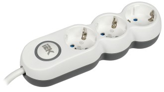 Удлинитель У03В 3 места с заземлением 1,5м 3х1,5мм2 16А/250В UNO IEK