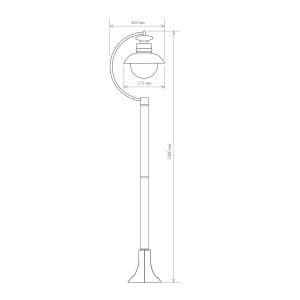 GL 3002F / Светильник садово-парковый Talli F черный