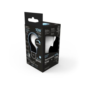 Лампа Gauss Filament А60 10W 860lm 4100К Е27 milky LED 1/10/40