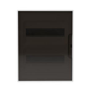 Щиток 24 мод настенный FRAME, белый, с тонированной дверцей, с 4 шинами PEN (2шт на 8 отв. и 2шт на
