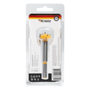 Сверло Форстнера по дереву, 22мм, цилиндрический хвостовик KRANZ