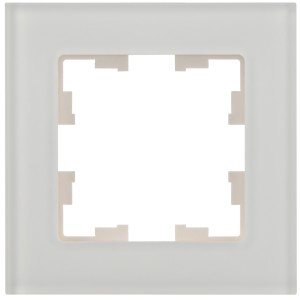 BRITE Рамка 1-местная РУ-1-2-Бр стекло белый матовый IEK