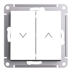 ATLASDESIGN 2-клавишный ВЫКЛЮЧАТЕЛЬ ДЛЯ ЖАЛЮЗИ, сх.4, 10А, механизм, ЛОТОС