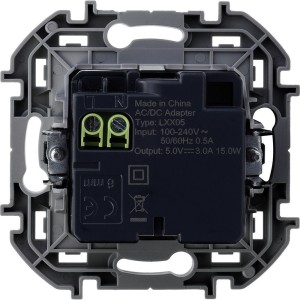Inspiria - Зарядное устройство с двумя USB-разъемами Type A + Type C, 3000mA, 5В (алюминий)