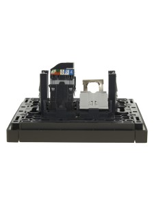 FORTE&PIANO Розетка двойная RJ11+RJ45 кат.5E FP335 серый IEK