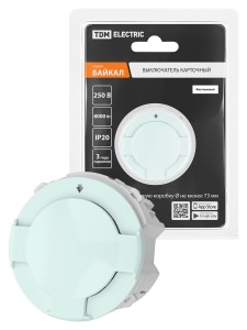 Выключатель карточный 250В 8кВт фисташковый, "Байкал" TDM