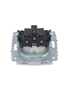 BRITE Розетка 1-местная с заземлением с защитными шторками и крышкой 16А IP44 РСбш10-3-44-БрА алюминий IEK
