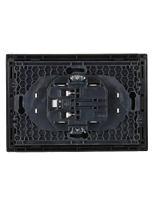 FORTE&PIANO Розетка 2-местная без заземления без защитных шторок безвинтовое крепление 10А FP126 черный IEK