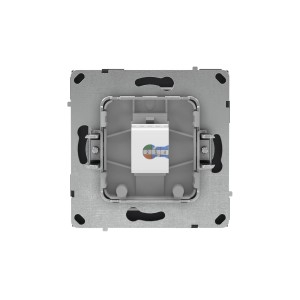 Компьютерная розетка RJ-45 без шторки, кат.5е одинарная, KANT, черный уголь DKC