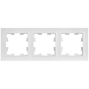 BRITE Рамка 3-местная РУ-3-БрАБ арктический белый IEK