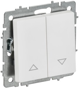 BRITE Выключатель жалюзи 10А ВС10-1-5-БрАБ арктический белый IEK