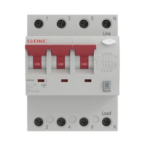 Автоматический выключатель дифференциального тока YON max типа MDR, 3P+N, 100mA, 32A, хар-ка B, 6kA,